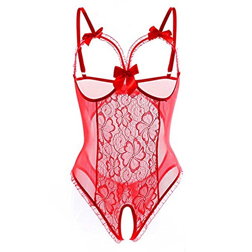Zilosconcy Sexy Dessous Damen Für Sex Spitze Body Lingerie String Tanga Rot Sexy Sexy Outfit Dessous-Sets Damen Große Größen Erotick Wäsche Frauen Nachthemd Reizwäsche Unterwäsche, XXL