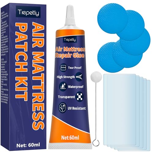 Pool Reparaturset, Schlauchboot Reparaturset für Schnelle und Einfache Reparaturen von Aufblasartikeln, Funktioniert mit PVC, Vinyl und Gummi, Inklusive Flicken und PVC Kleber (DEPVCJST2-1P01)