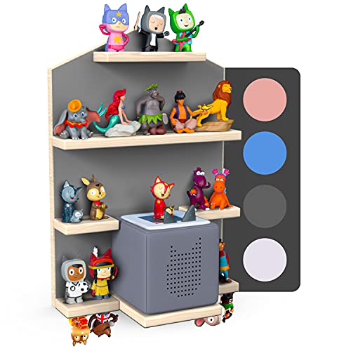 Little Moonshine Regal Original Wandregal Kompatibel mit Toniebox und 32 Figuren Praktische Tonie-Aufbewahrung mit Magnetischem Design - Ideal für Kinderzimmer und Wanddeko