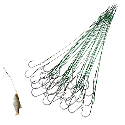 40 Stück Angelhaken, Kohlenstoffstahl Angelhaken, Angelhaken mit Widerhaken, Verschiedene Fischarten für Meer, See, Fluss (Flacher Haken, 2,5cm)