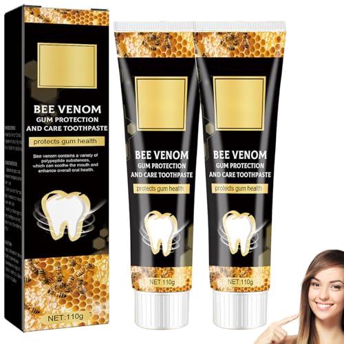 Bee Venom Toothpaste, Bee Venom Whitening Toothpaste, Bee Venom Cleaning Toothpaste, Bee Venom Stain Remover Toothpaste, Bee Venom Gum Protection and Care Toothpaste (2pcs)