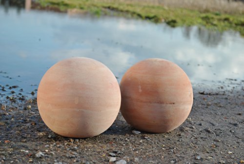 Unbekannt Terracottakugeln mit einem Durchmesser von 17cm.2er Set!!!Sehr hübsche Dekoration für Garten.Beet und Terrasse.