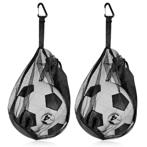 Partideal Ballnetz Ballsack, 2 Stück Basketball Tasche, Basketball Bag Basketball Netztasche, Tragbare Ballnetz, Basketball Zubehör, Net Tasche für für Fußball Tennis Basketbällen Volleybällen