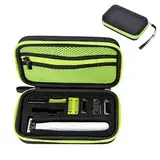 Ksvaye Tasche Case Etui für Philliips O Blade QP150/QP2530/QP2630/QP2520/Qp2724/QP2620, Harte Reise Tragetasche für Rasierer Trimmer Bartschneider mit Einer Klinge, grün, Nein