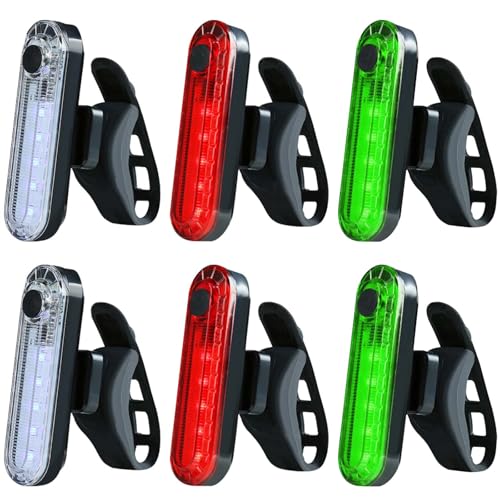 GAOUTO 6 Stück LED Navigationslichter für Boote, Boots Navigationslichter, USB Navigationslicht, 3 Arten Blinkmodus, USB Ladekajaklichter Bootshecklichter Bootslicht Signallampe für Kajak Boot Yacht