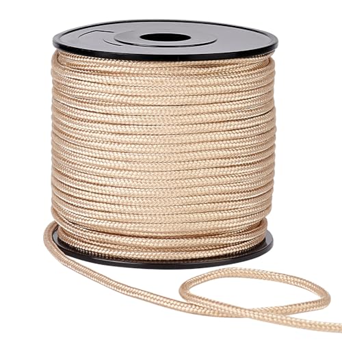 PH PandaHall 54,68 Yards (50m) Maisseide Nylonseil Fallschirmschnur, 3mm rundes Blindschnur für Fensterreparatur, Gartenschnur für Pflanzen, Seil für Camping, Wandern und Outdoor Aktivitäten