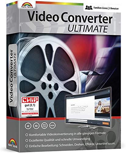 Video Converter Ultimate - 3 USER Lizenz - Videos konvertieren, bearbeiten, drehen für Windows 11, 10, 8.1, 7