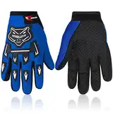 Kinder Winter Sport Handschuhe Power Sports Rennhandschuhe Reiten Motocross Handschuhe Schmutziges Fahrrad Handschuhe Winter Fahrrad Radhandschuhe für Wandern Kinder Outdoor Sport (Königsblau)