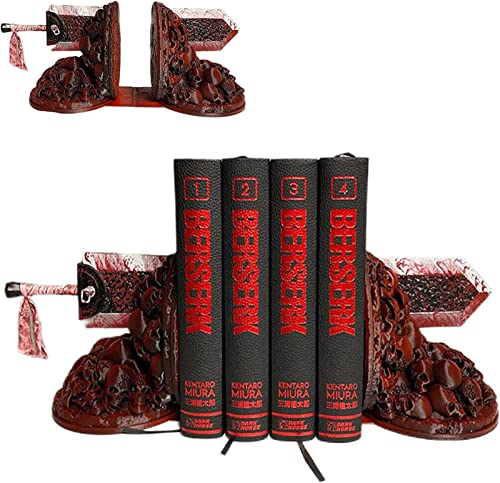 Berserk Bookends, wütender Dragon Slayer Harz Crafts Statue Ornament Desktop Bücherregal Dekorative Bücher Halter Home Dekoration (Klein)