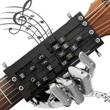 Gitarrenhilfe Akkordtrainer, Gitarren-Akkordpresser, Gitarrenunterstütztes Werkzeug, Lernsystem mit Gitarrentabelle, Lehrpraxis, Gitarren-Lernhilfe, Zubehör für Anfänger, Geschenke (Doppelakkord)