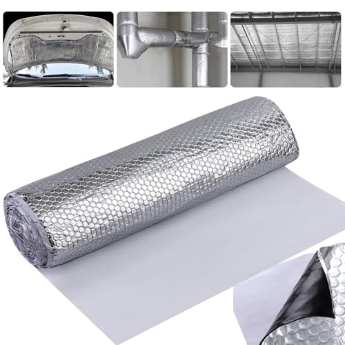 Pamatio 2 qm Alubutyl Dämmmatte Auto Dämmung, selbstklebend Anti Dröhn Matte 50x400cm, 2mm Schalldämmung für Kfz