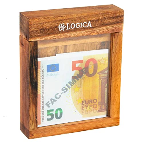 Logica Spiele Art. Geldschrank Mit Trick M - Geheimschachtel aus Holz - Schwierigkeit 5/6 Unglaublich - Geschenkbox - Denkspiel - Knobelspiel - Leonardo da Vinci Kollektion