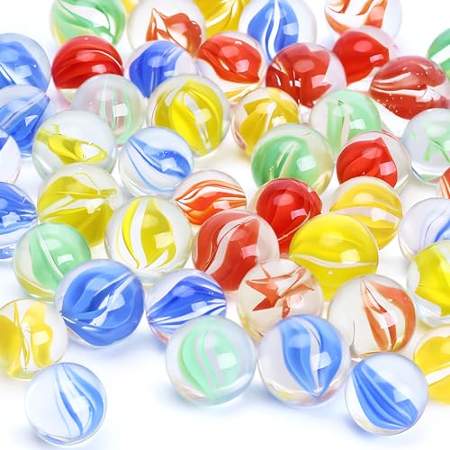 HAKACC 200 Stück Bunte Glasmurmeln, Murmeln Glas Kinder Murmelspiel Deko Spielzeug für Murmelspiel Kinder Haus Dekoration 14/16mm