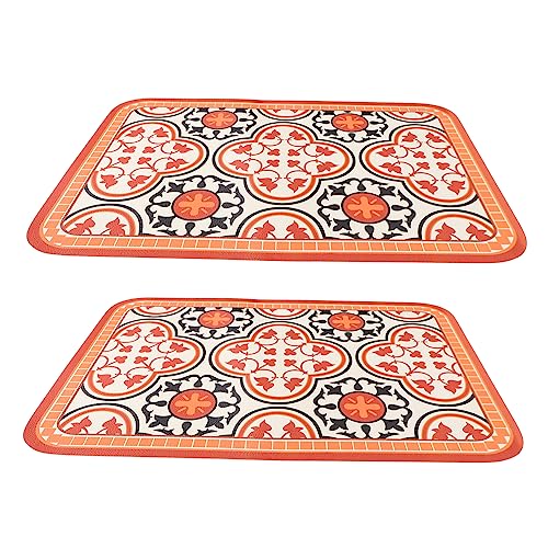 Ciieeo Tischsets-Set Aus Leder Vintage-Design Für Westliche Speisen Öl- Und Hitzebeständig Für Esstisch Zuhause Restaurant Bar
