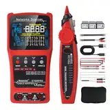 Network Cable Tester Wire Tracker Tone Generator Ethernet Tester Multimeter VFL 3-in-1 RJ45 CAT5 CAT6 CAT7 CAT8 RJ11 Tone BNC Tester PoE Test Cable Length Cable Mapping Test Port Flashng 3 pcs Remote