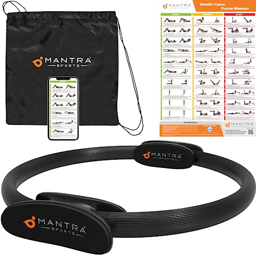 MANTRA SPORTS Pilates Ring Fit Fitness Ring Beckenbodentrainer für Frau & Männer, Beckenboden Trainingsgerät für zuhause, Beinpresse Hüfttrainer Beintrainer Oberschenkeltrainer Sportgeräte zuhause