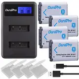 Durapro 4Pcs NP-BX1 NPBX1 NP BX1 Akku + LCD Dual USB Ladegerät für Sony NP-BX1 Akku Sony DSC-RX100 RX100 II DSC-WX500 HX300 HX400V WX300 WX350 HDR AS100v AS200V AS15 AS30V AS300 M3 M2 Camcorders