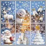 DERAYEE Christmas Window Decoration, Large Window Decoration, Snowflakes Window Decoration, Weihnachten