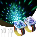 2 Stück Mini Discokugel Licht, Mini Discolicht Partylicht, Disco Lichter Led Party Lights, Mini Discokugel Partylichter, Mini-Disco-Lichter Mit Saugnapf Für Alle Party Und Autoinnendekoration