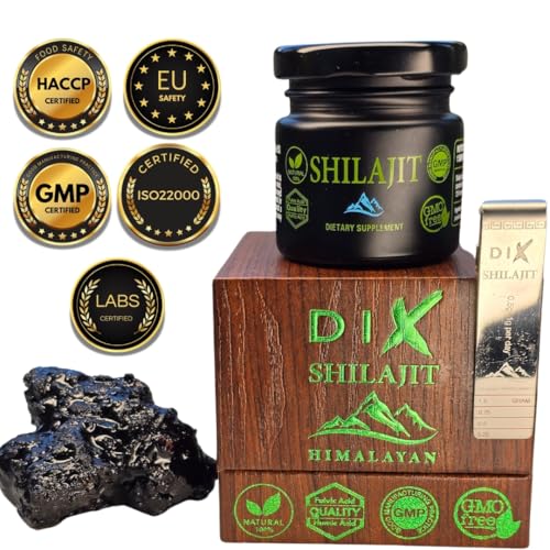 Himalaya Shilajit-Harz | 100 Portionen | Hohe Höhe | Frei von Schwermetallen | Ohne Verunreinigung | Reich an Spurenelementen | Verhältnis 60:1 | 100% natürlich | Ohne chemische Behandlung | Gereinig