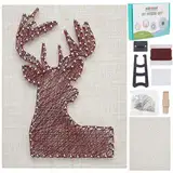 WEBEEDY DIY Deer String Art Kit 3D String Art Crafts Kit für Erwachsene Anfänger, Animal Arts Crafts Set mit Anleitung und allem Zubehör, Home Holiday Wall Decorations Einzigartige Frauen Geschenk