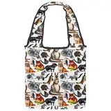 VAPOKF Aquarell-Einkaufstasche, Motiv: australische Tiere, Leinen, große wiederverwendbare Tragetasche, Schultertasche für Schule, Arbeit, Büro, Reisen, Einkaufen, Freizeit