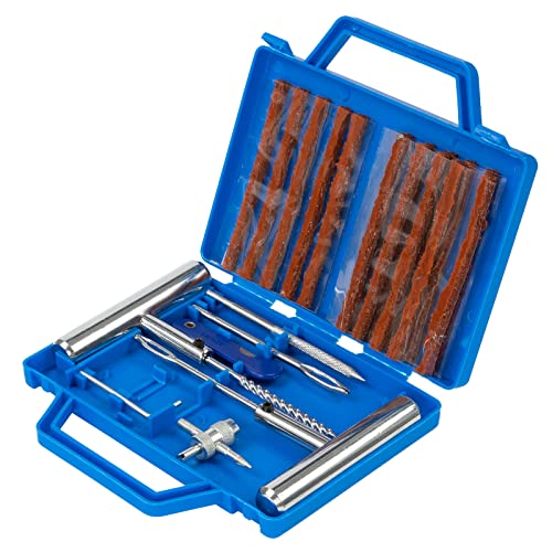AUTOXBERT 23 TLG Autoreifen Reparatur Set Kfz PKW Reifen Fahrrad flickzeug Pannenset Flicken Satz Schlauchlose Autoreifen Flickzeug kfz pannenset Reifen