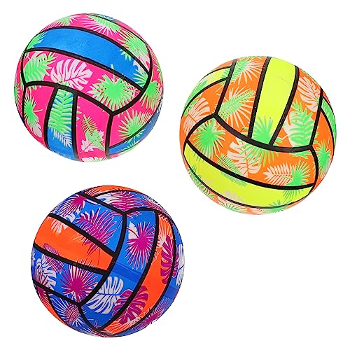 ibasenice 3 Stück Aufblasbare Volleybälle Schwimmbad Strandbälle Schwimmbad Partyball Volleyball Strandspiel Spielzeug Für Strandspiel Partyzubehör 22 cm