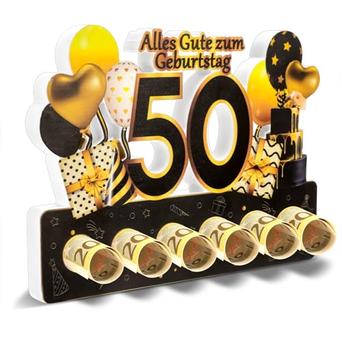 patinadrift Geldgeschenke 50 Geburtstag Holzschild Gästebuch 50 Geburtstag Deko Geburtstag Tischdeko Geldgeschenke zum 50 Geburtstag für Frau Mann Freunde Familie Kollege