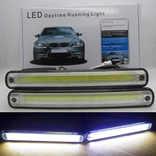 FOLGEMIR COB LED Tagfahrlicht, 12V DC Tagfahrleuchten, E4 Scheinwerfer, Nebelscheinwerfer, Weiß