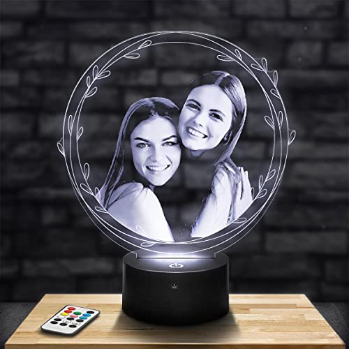 Lampephoto.fr - Personalisierte lampe mit foto und text durch Lasergravur. Geburtstagsgeschenk fotolampe Geschenkidee für weihnachten. Geschenk für Mann und Frau. 3D lampe mit Bild. Fotogeschenk