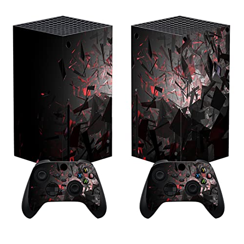 PlayVital Skin Stickers für Xbox Series X, Aufkleber Vinyl-Skins Schutzfolie Design Folie Stickers Zubehör für Xbox Series X Konsole Controller-Fragmentierter Raum