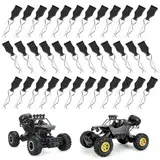 36 Stück RC Karosserie Clips mit Aufreißlaschen, RC Körper Shell Pin Auto Zubehör, R Typ Karosserieklammern, RC Ersatzteile RC Splint für 1/10, 1/12 und 1/16 Fernbedienung Auto Shell Modell