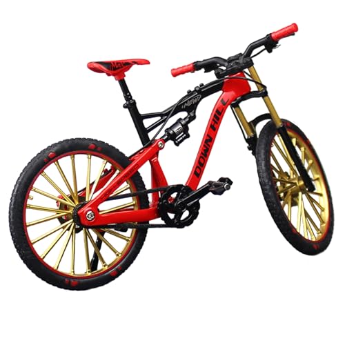Generisch Alloy Fahrradmodell - 1:10 Skala Desktop -Metallfahrzeuge Stiecast -Kollektion Modell, Miniatur Mountain Bike Simulation Racing Toy Für Home Office Ornamente - Red