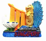 3D Singapur Kühlschrankmagnet, Heim & Küche Dekoration Singapur Souvenir Kühlschrankmagnet