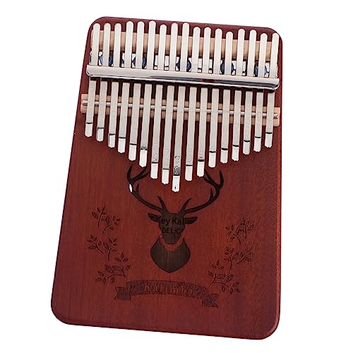 CORHAD 17 Massivholz Fingerklavier Tragbares Musikinstrument Kalimba Holz Daumenklavier Afrikanisches Instrument Afrikanische Fingerklaviere