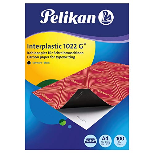 Pelikan 404400 Kohlepapier interplastic 1022G, schwarz, A4, 100 Blatt