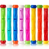 JOYIN 8 Stücke Tauchstäbe, Wasserspielzeug, Tauchstab für Kinder,buntes Schwimmspielzeug, sinkende Wurfstäbe für Kinder, Geschenke, Sommer, Schwimmtraining, Wasserspaß