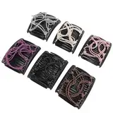 6er-Pack Magische Haarkämme für Damen-Accessoires, Dehnbarer Doppelkamm, Verstellbare Elastische Haarspangen mit Kunststoff für Dickes, Lockiges, Dünnes Haar