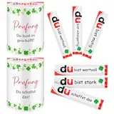 Namalu Prüfung du Hast Es Geschafft Geschenke für Duplo Glücksbringer Schokoriegel du Schaffst Das Aufkleber Schokolade Banderole Motivation Geschenke für Bachelor Klausur Abitur(Ohne Schokolade)