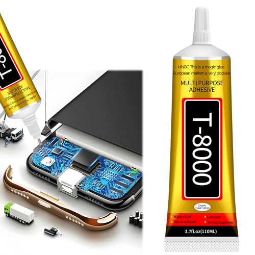 SEO-FANALLY T8000 Handy Display Kleber 110 ml, Handy Kleber Rückseite, Display Kleber Smartphone, Kleber für Smartphone Display, Sekundenkleber, Bastelkleber Für Holz Glas Stoff Keramik Metall