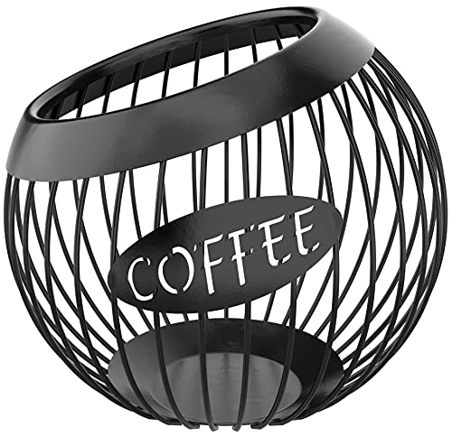 KUSOVILI Kaffeekapsel-Halter, große Kapazität, K-Tasse und Espresso-Kaffeekapsel-Organizer für Theke, Kaffeekapseln, Aufbewahrungskorb aus Metall