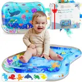 Mallie® Blau Original Wassermatte Baby BPA Frei 66 x 50 cm I Perfektes Tummy Time Toy für die Bauchlage – Wasserspielmatte Baby, Baby Matte, Babymatte für Baby 3 Monate