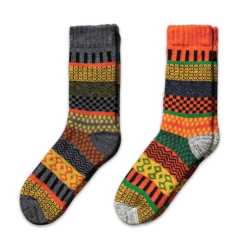 NORDIC Socks Premium Crew-Socken mit 40% Merinowoll-Mischung für Männer & Frauen, Feuchtigkeitsableitend, Weich und Bequem, 2 Paar (39-42, Svea)