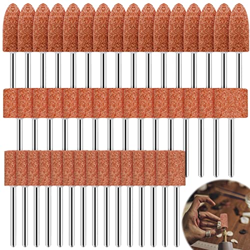 45PCS Korund Schleifspitze Set: Polierkopf Schleifstein Multifunktionale Schleifen Polieren Schleifaufsätz für Akkuschrauber Rotationswerkzeug Drehwerkzeug Präzisionswerkzeuge(Orange)