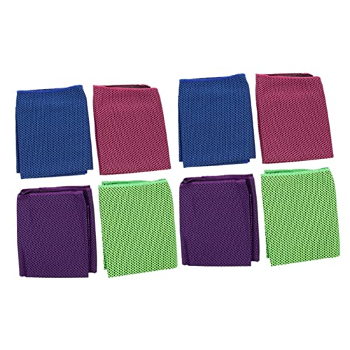 BESTonZON 2 Sätze Kühles Sporttuch Sportlich Kühltuch Eistuch Cool Sporttücher Trainieren Handtuch Handtücher Laufende Kühltücher Outdoor-sportversorgung Schweißtücher Polyester 4 Stücke * 2