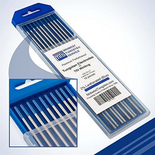 WIG-Schweißelektroden Wolfram 2% lanthaniert 2,4 mm x 175 mm (blau, WL20) 10er Pack