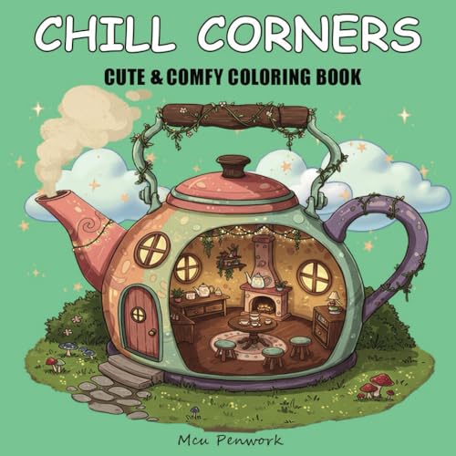 Chill Corners: Coloring Book for Adults and Teens, Super Cute Designs of Cozy, Hygge Spaces for Relaxation (Cozy Spaces Coloring)