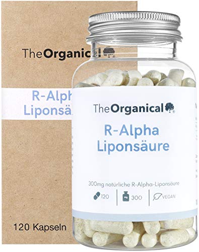 TheOrganical® R-Alpha Liponsäure | 300 mg pro Kapsel | 120 Kapseln | natürlicher R Alpha Liponsäure | Hergestellt in Hamburg | Volle Wirkung |