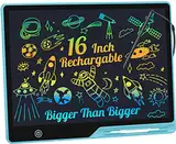 LCD Schreibtafel Kinder 16 Zoll Wiederaufladbar, Maltafel Zaubertafel Bunter Bildschirm Kleinkinder Pädagogisches Spielzeug für 3 4 5 6 Jahre Jungen Mädchen Zeichentablet Weihnachtsspielzeug Geschenke